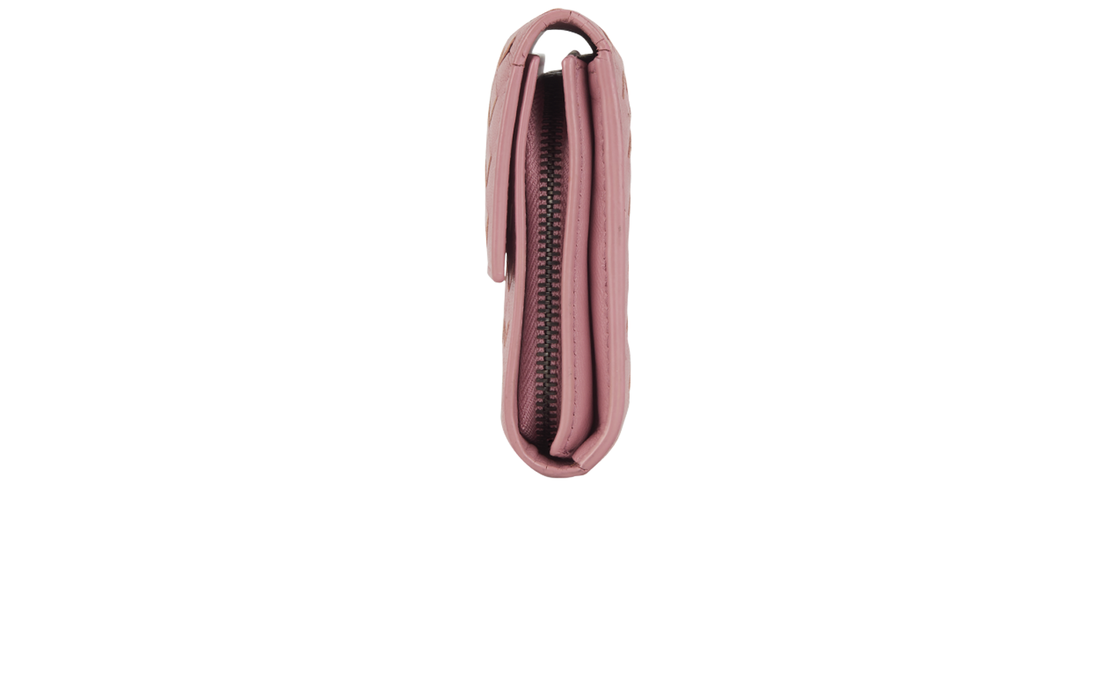 Bottega Veneta Intrecciato Continental Wallet, &pound;130, Accessories, Pink, Leather, Bottom view